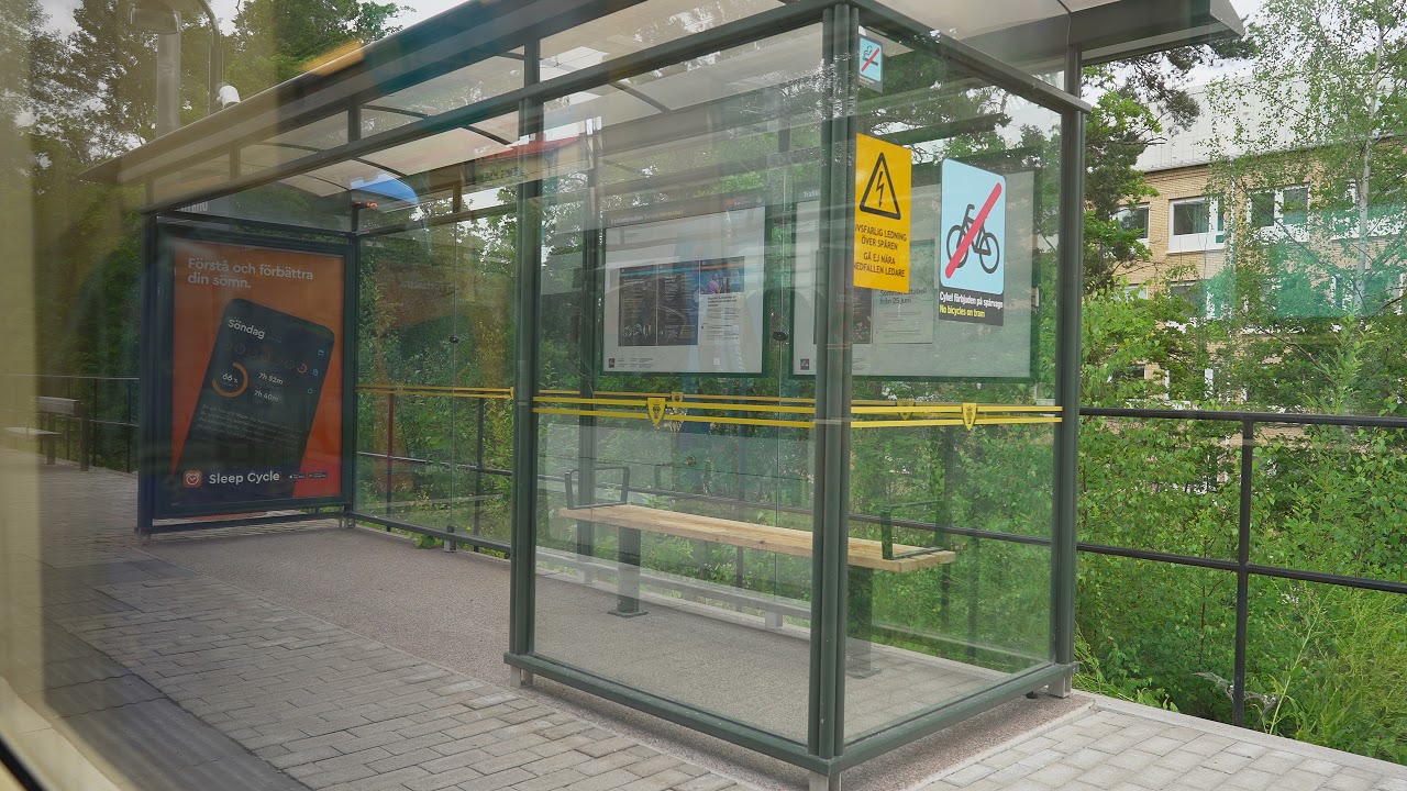 Sweden, Stockholm, tram ride from Liljeholmen to Johannesfred