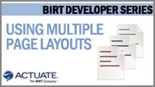 Using Multiple Page Layouts in BIRT