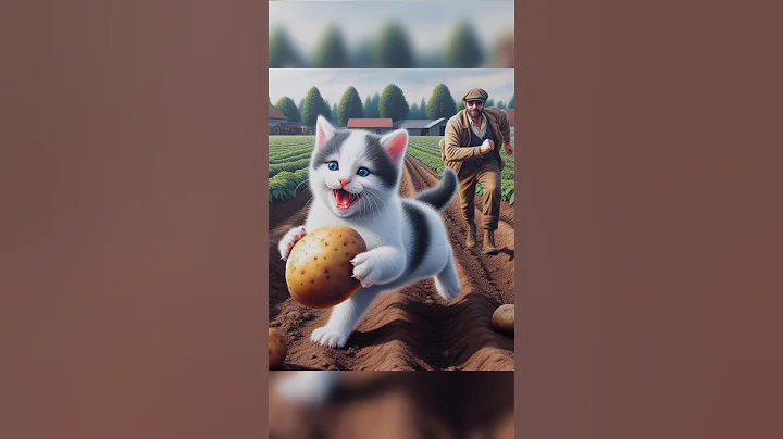 Watch the video about 😱The cute🥰cat is stealing potatoes from people's land to make potato chips and eat them😱#cats#shorts