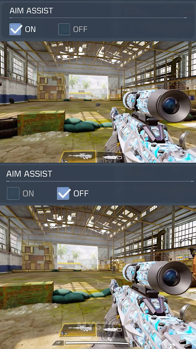 Aim Assist Setting Comparison - CODM #shorts #codm #codmobile #mobilegaming #fps #settings #aim