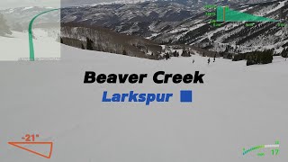Beaver Creek, CO - Larkspur - Intermediate Ski Trail - (with slope angle metrics)