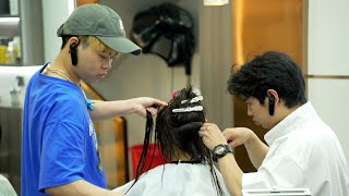 Ten years younger。The hair stylist's skilful hand-woven feather technique hair extensions by Yunica 1,990 views 11 months ago 8 minutes, 19 seconds