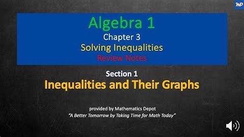 Algebra 1 3 1 Inequalities and Their Graphs