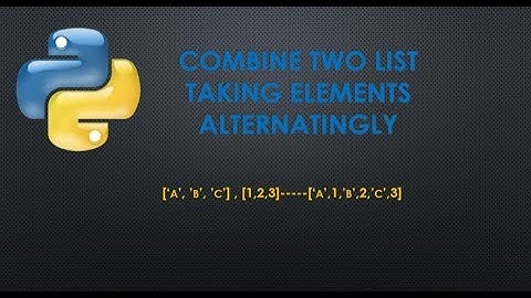 How to combine two list alternatingly in python || Python list tutorial