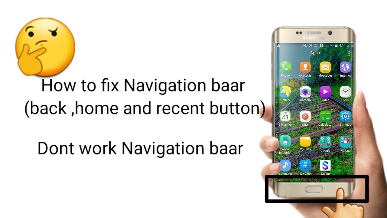 How to fix navigation baar | phone ke button is not working - YouTube