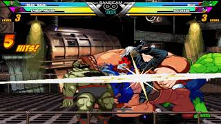 MUGEN BATTLES - Cyber Akuma/Mech Rugal/Mech Zangief vs. Colossus/Hulk/Juggernaut