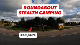 STEALTH camping in a ROUNDABOUT
