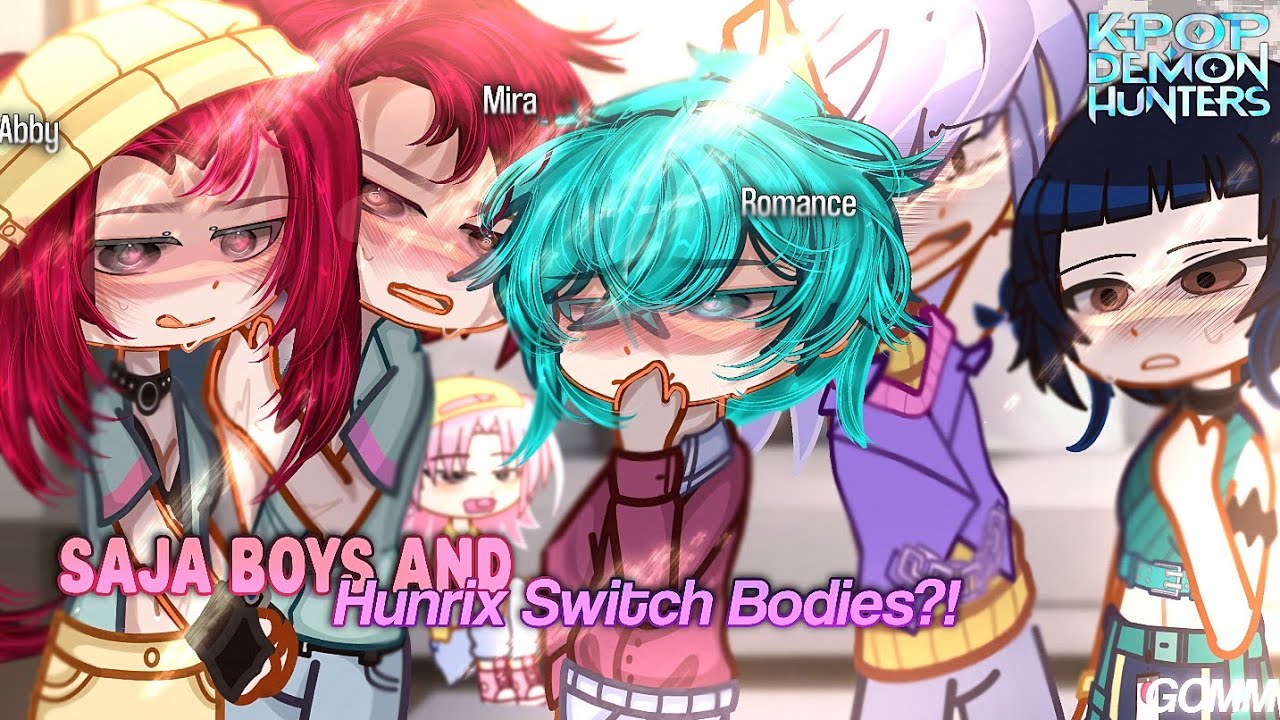 HUNTRIX and SAJA boys Swap bodies for 24 hours | KPOP Demon Hunters | GCMM/GLMM | Gacha Club
