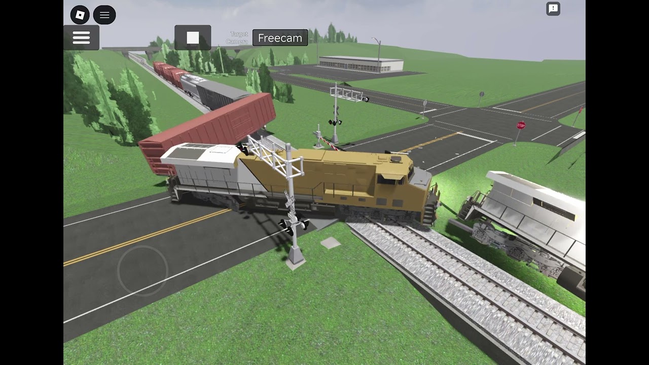 Freight train hits semi truck