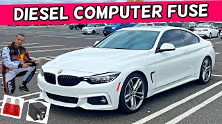 BMW DIESEL ENGINE COMPUTER DME ECU FUSE LOCATION BMW F32 F33 F36 418d 420d 425d 430d 435d