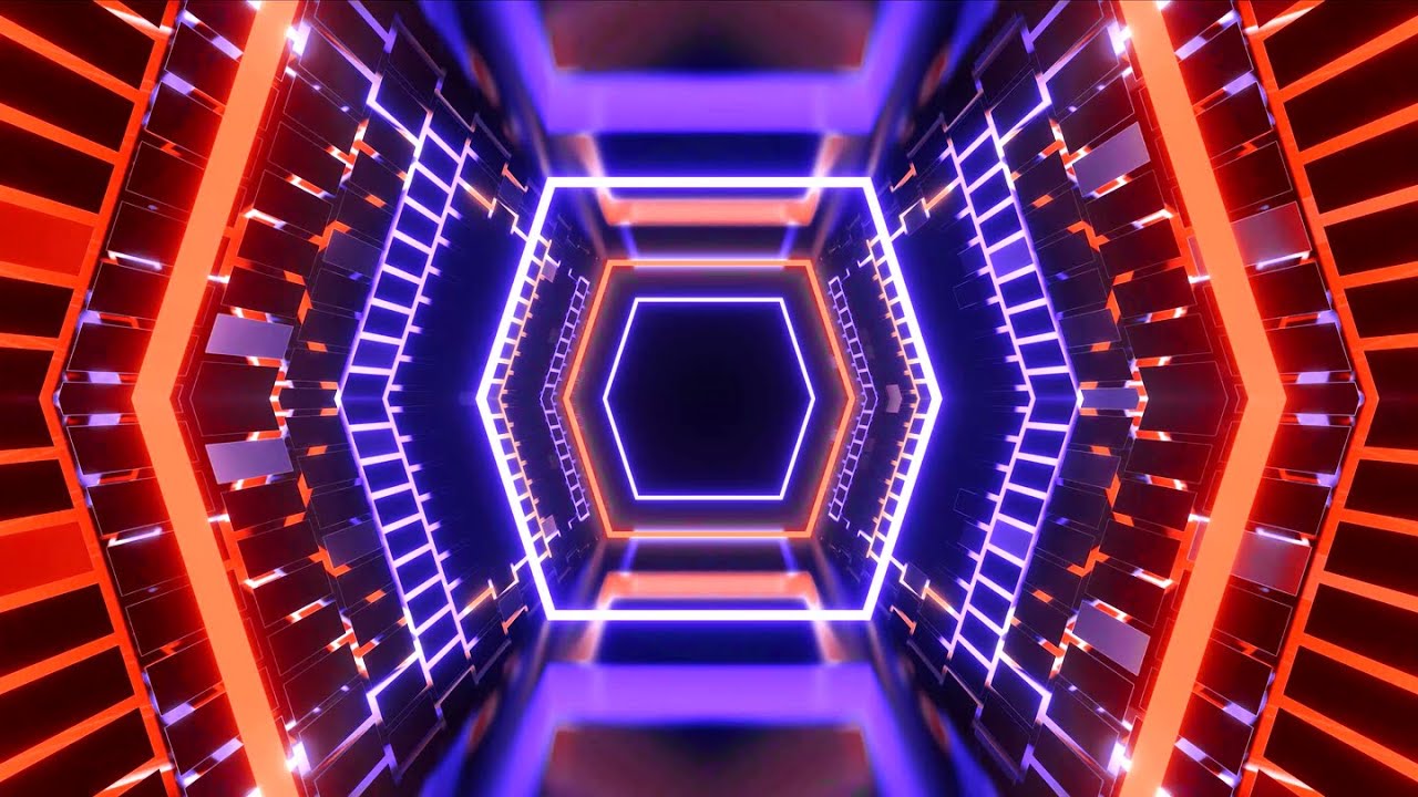 4K Abstract neon light Tunnel VJ Motion Background || Free VJ Loops ...