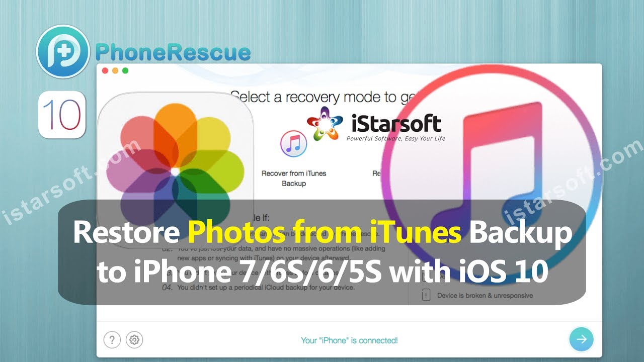 Restore Photos From ITunes Backup To IPhone 7 6S 6 5S With IOS 10 YouTube
