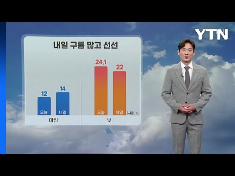 [날씨] 내일 구름 많고 선선...모레 전국 곳곳에 비 / YTN