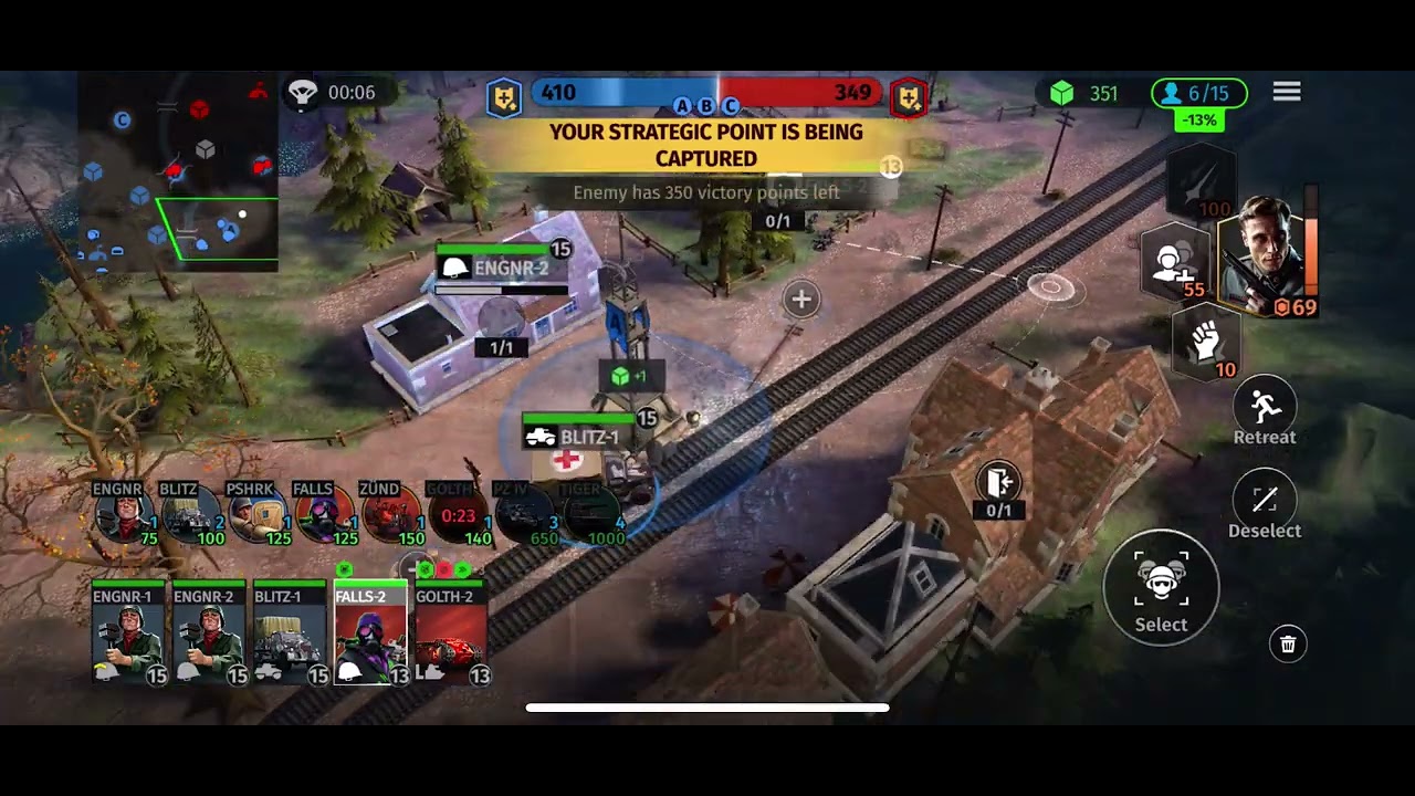 World War Armies Classic 1v1 Germany Vs USA Three Bridges 