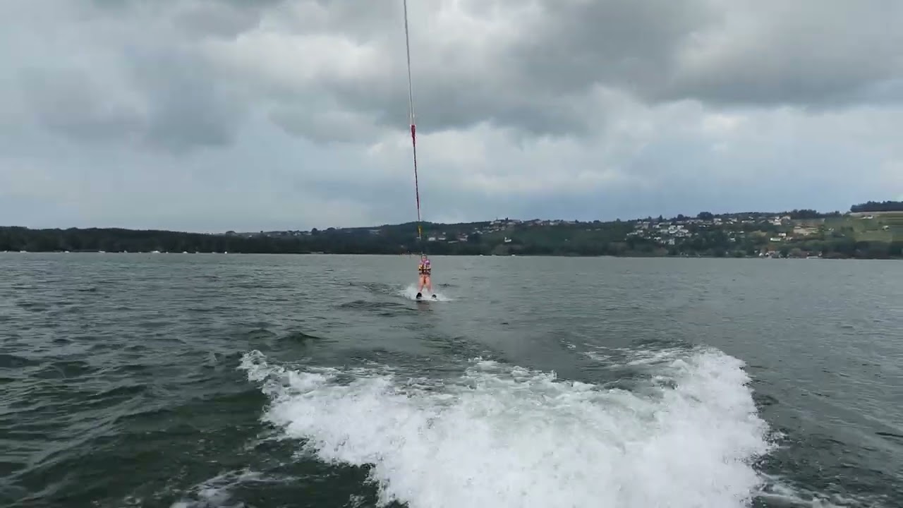 Denyse’s First Mono Ski Ride! | Learning to Waterski on Lake Morat