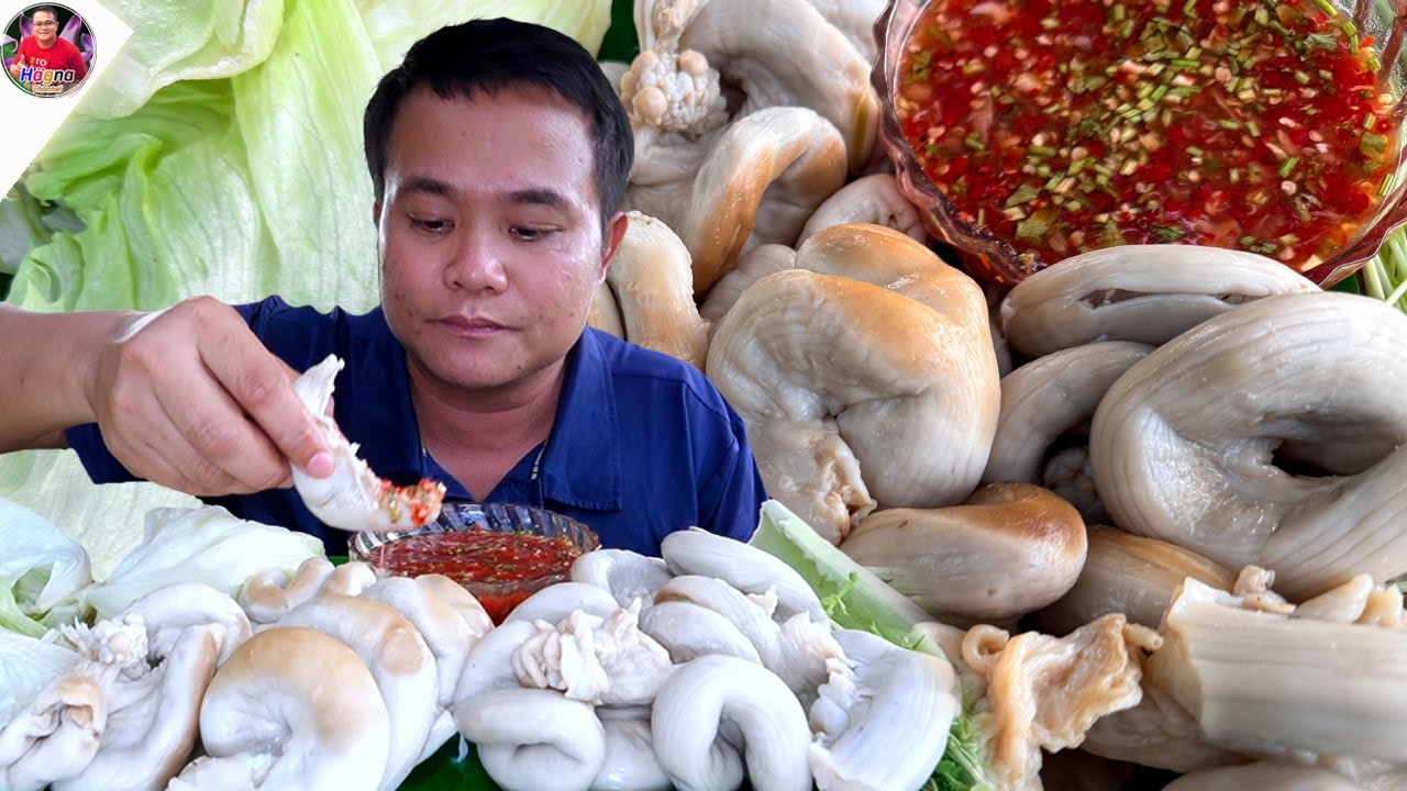 ไส้ตัน ไส้ใหญ่มาเป็นพวงกรอบกรุบหอมๆ น้ำจิ้มรสเด็ดแซ่บๆ จ้วดๆ