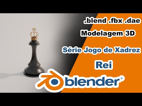 BLENDER MODELAGEM PEÃO DO JOGO DE XADREZ 