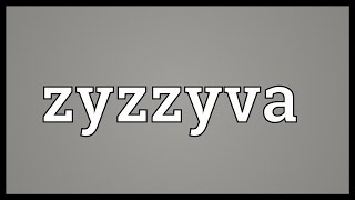 Zyzzyva Meaning