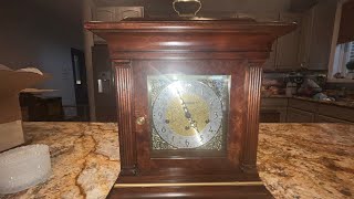 Looking at a Howard Miller Thomas Tompion Triple Chime Bracket Mantle Clock
