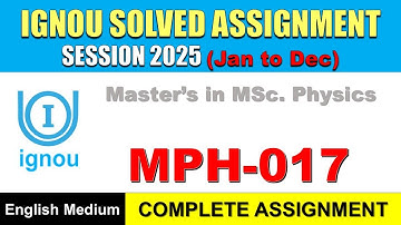 IGNOU MPH 017 Solved Assignment 2025 | English Medium | Download PDF | IGNOU Students Portal