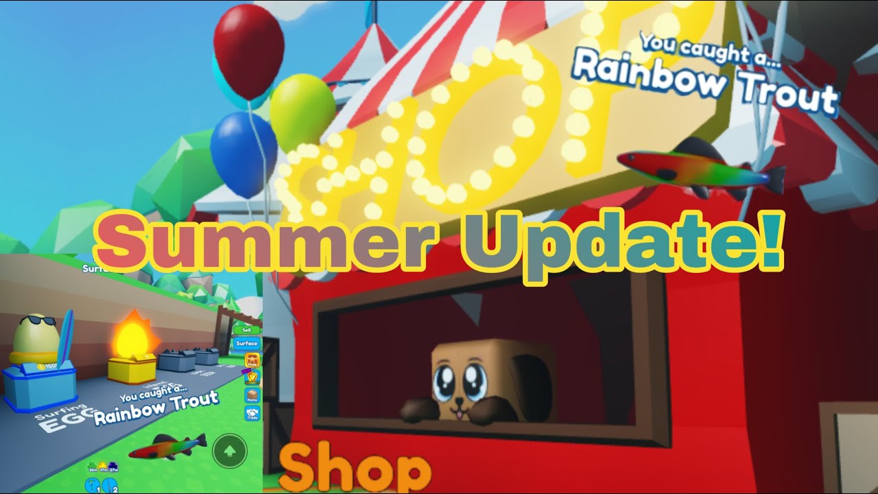 Ms2 Summer Update! (FISHING! HATCH 4 EGGS! MINIGAMES! NEW MINE! AXOLOTL FISH!)