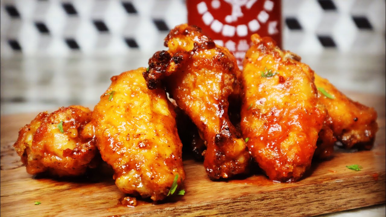 Honey Sriracha Chicken Wings Air Fryer Wings Recipe YouTube