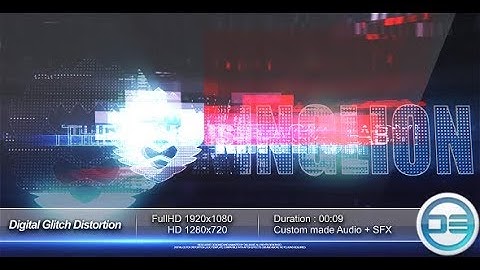 Digital Glitch Distortion Logo Reveal | After Effects Template | Logo Stings