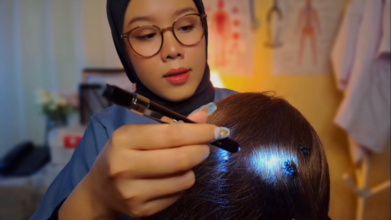 ASMR School Nurse Lice Check | Scalp Check, Hair Brushing, Soft Spoken