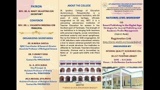 NATIONAL LEVEL WORKSHOP ON “Smart Publishing in the Digital Age"
