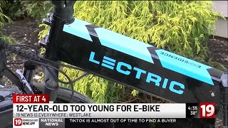 Westlake police pull over 12-year-old for riding e-bike