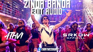 Zinda Banda Edit | Audio Edit | Jawan |  Shah Rukh Khan | Anirudh Ravichandran