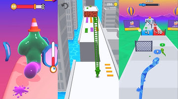 Blob Runner 3D vs Ladder Master Vs Snake Run Race | All Levels Gameplay Walkthrough (iOS & Android)
