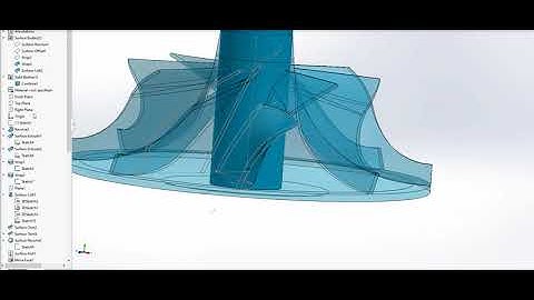 centrifugal compressor, spliter vane SolidWorks modeling