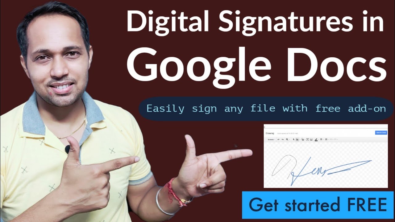 How to Digital Signatures in any documents with Google Docs in Just ...
