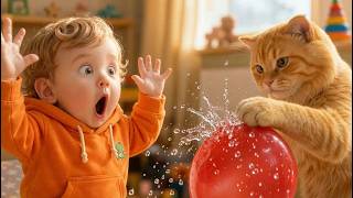 Funny Baby Moments with Cat & Dog ๐ถ๐ถ Non Stop Baby Laughing & Giggles Funny Cat (Edition 1)