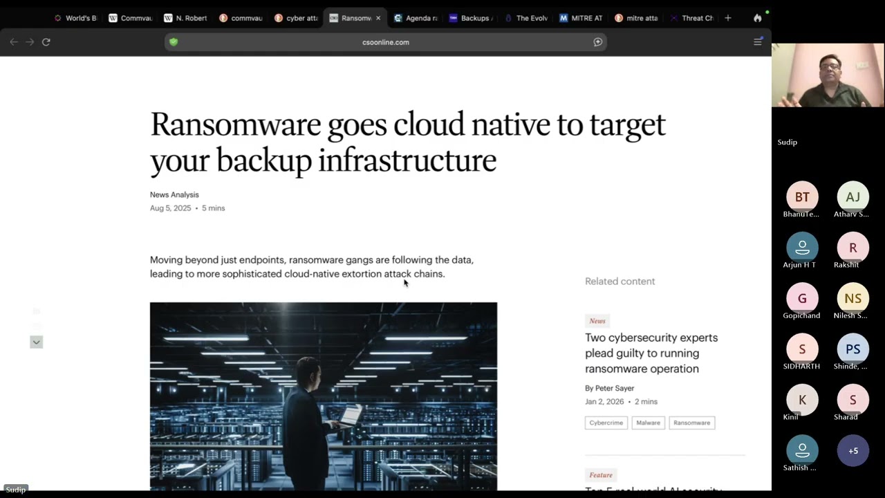 Day 1 Commvault FREE Training Cyber Recovery Cyber Resiliency 05-Jan-2026