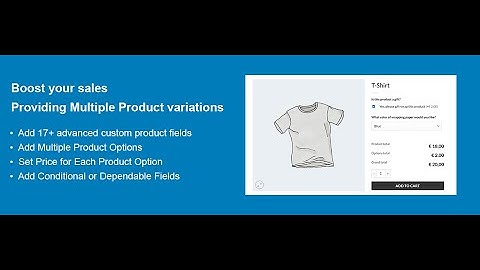 Extra Product Options for WooCommerce