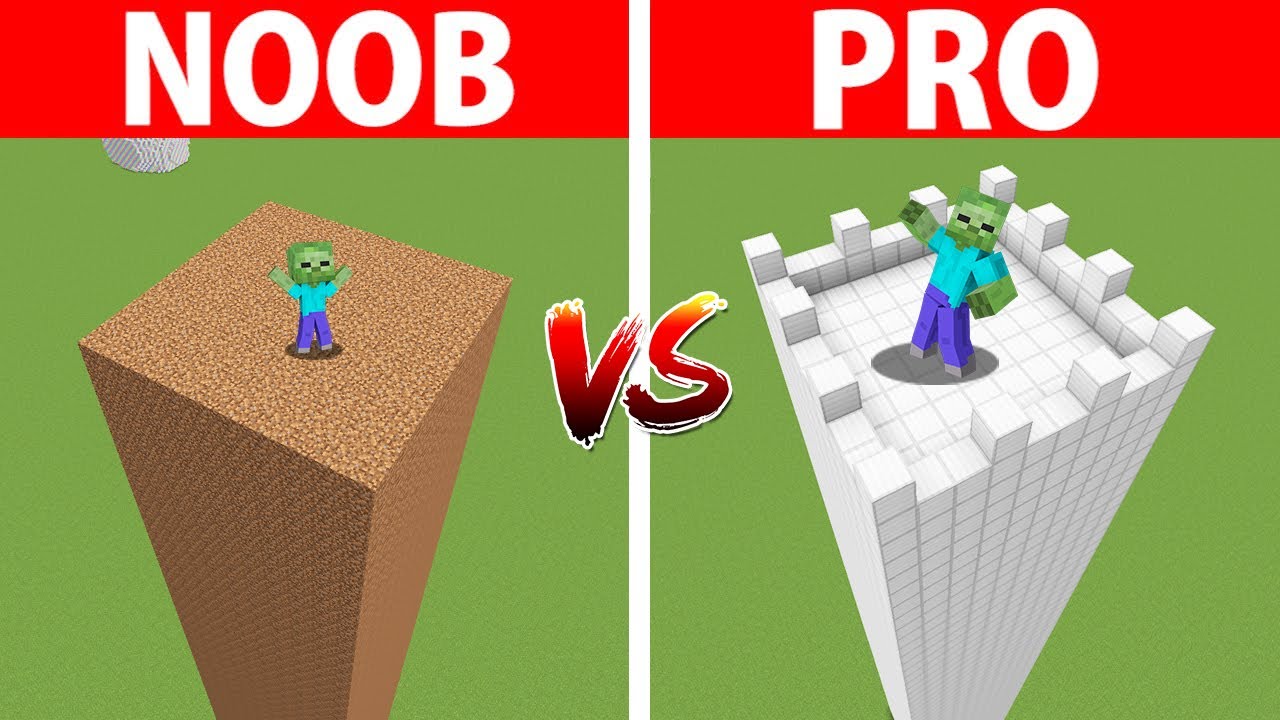 NOOB VS PRO EN UZUN GVENL KULE YAPMAK    Minecraft