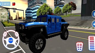 gran police truck transport Jeep Todoterreno Game ➡️ android gameplay screenshot 2