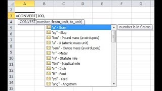 استخدام دالة التحويل في الاكسل Use the conversion function in Excel