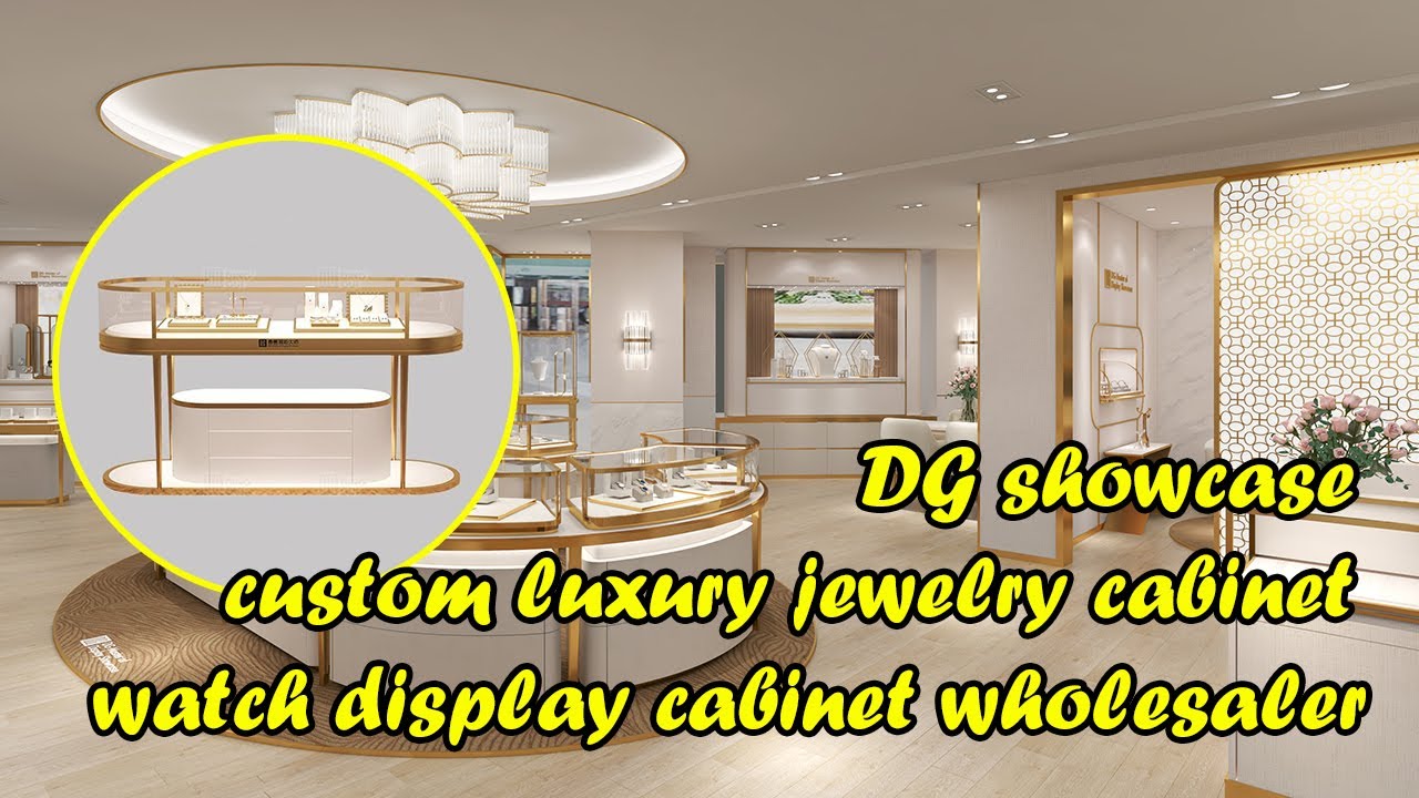 DG showcase custom luxury jewelry cabinet, watch display cabinet wholesaler