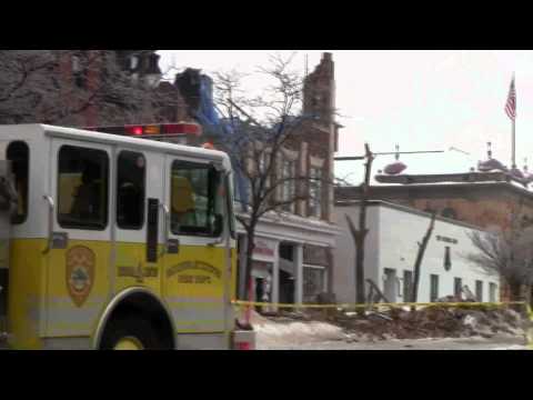 Main street building collapse, Middletown CT 2-2-11
