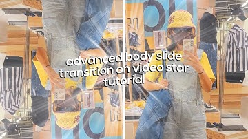 smooth advanced body slide transition on video star tutorial for free! QR codes included!
