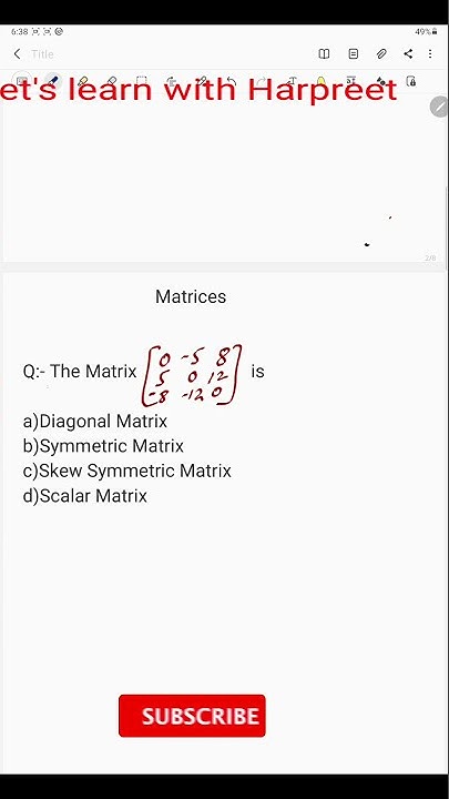 Matrix Trick 👌| Important MCQ for Class 12 term 1 | Matrix Trick for ...