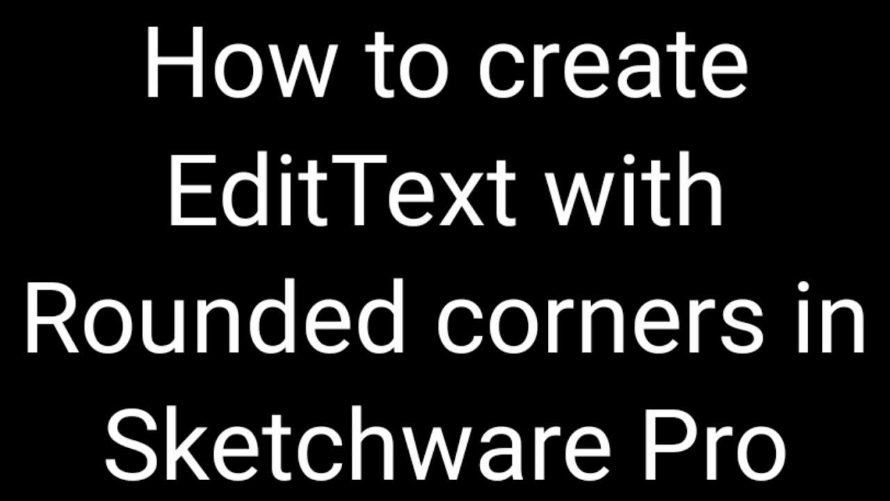 How to create EditText with Rounded corners in Sketchware Pro YouTube