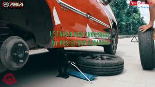 Tutorial ganti ban bocor Daihatsu Ayla Indonesia