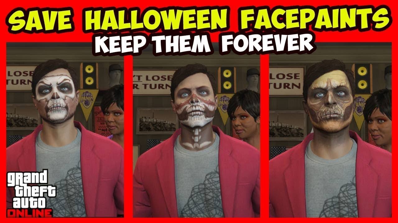 How to SAVE All The HALLOWEEN Face Paints Limited Time GTA 5 Online