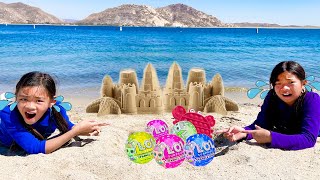Emma y Charlotte: Día de Aventuras en la Playa | Jugando con Arena ...
