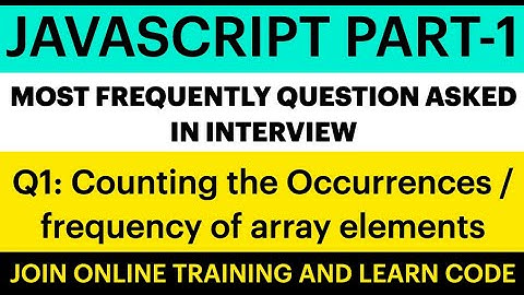 How to find occurrences / frequency of array elements in #javascript