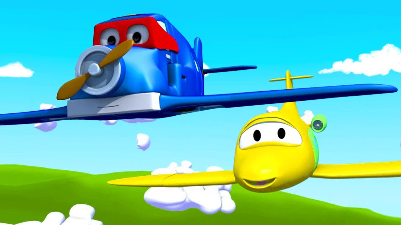  Pesawat  Carl Si Truk Super   truk kartun  untuk anak 